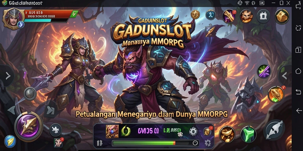 Tangkapan layar menampilkan aksi seru dalam gameplay MMORPG GADUNSLOT.