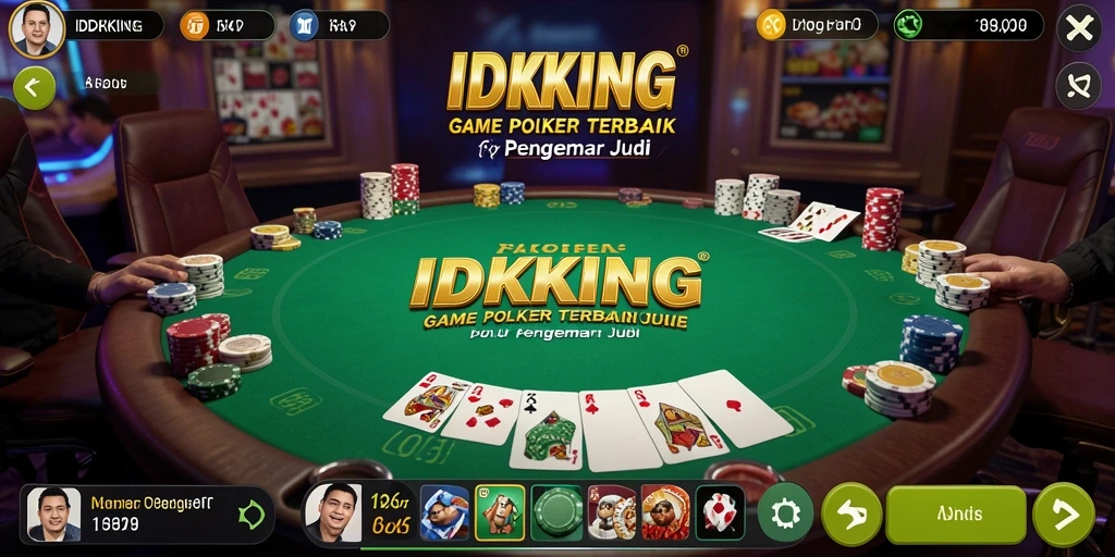 Screenshot dari game IDRKING menampilkan aksi seru permainan Poker.