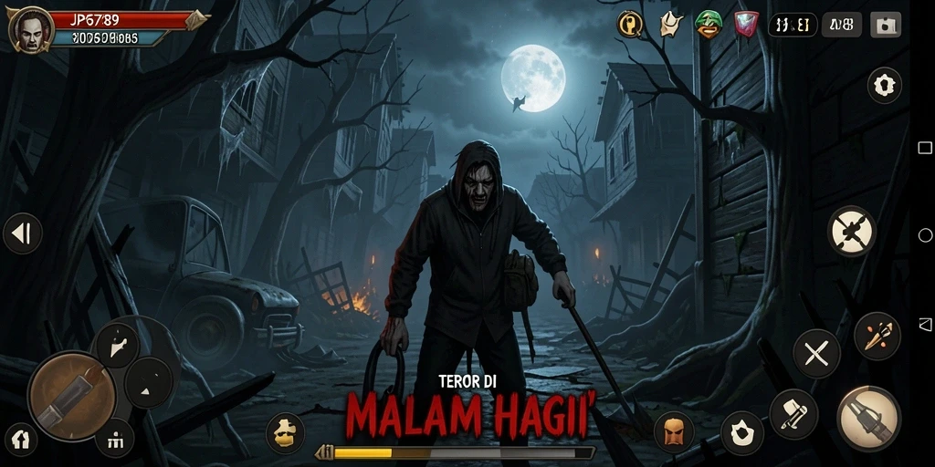Screenshot menampilkan gameplay menegangkan di dalam kegelapan.