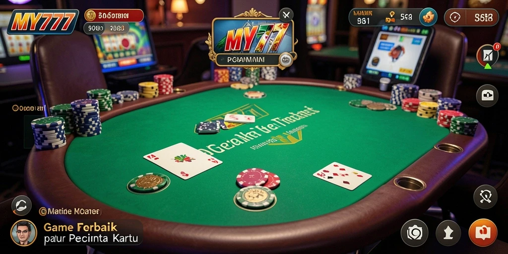 Tampilan gameplay Poker yang seru dan interaktif di MY777.