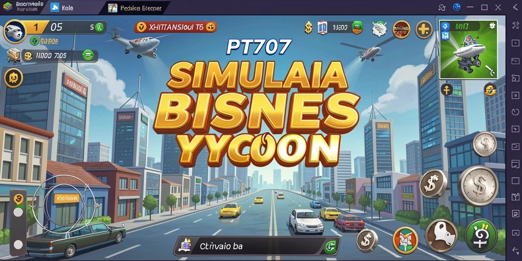 Tangkapan layar gameplay PT707 menampilkan simulasi bisnis yang mendebarkan.