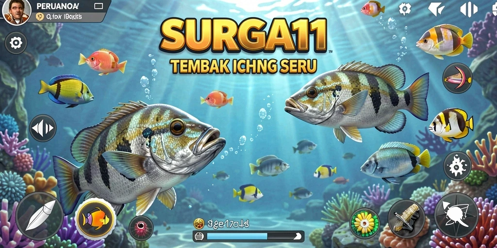 Tampilan menakjubkan dari gameplay Tembak Ikan di SURGA11.