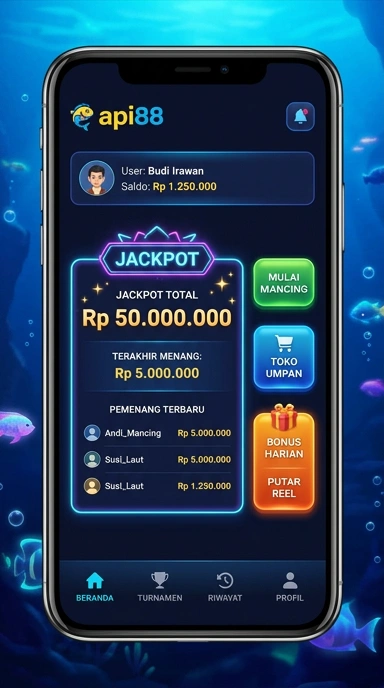 Tampilan antarmuka pengguna di api88